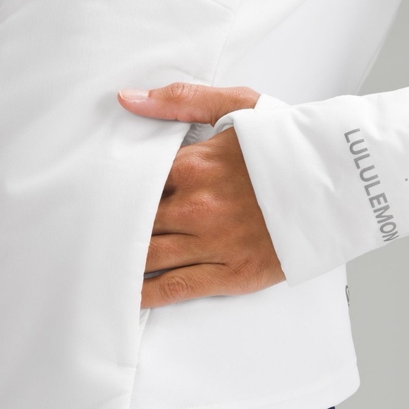 Lululemon Push Your Pace Women’s Jacket Winter Running Coat White Size 12 NWT - Picture 4 of 16